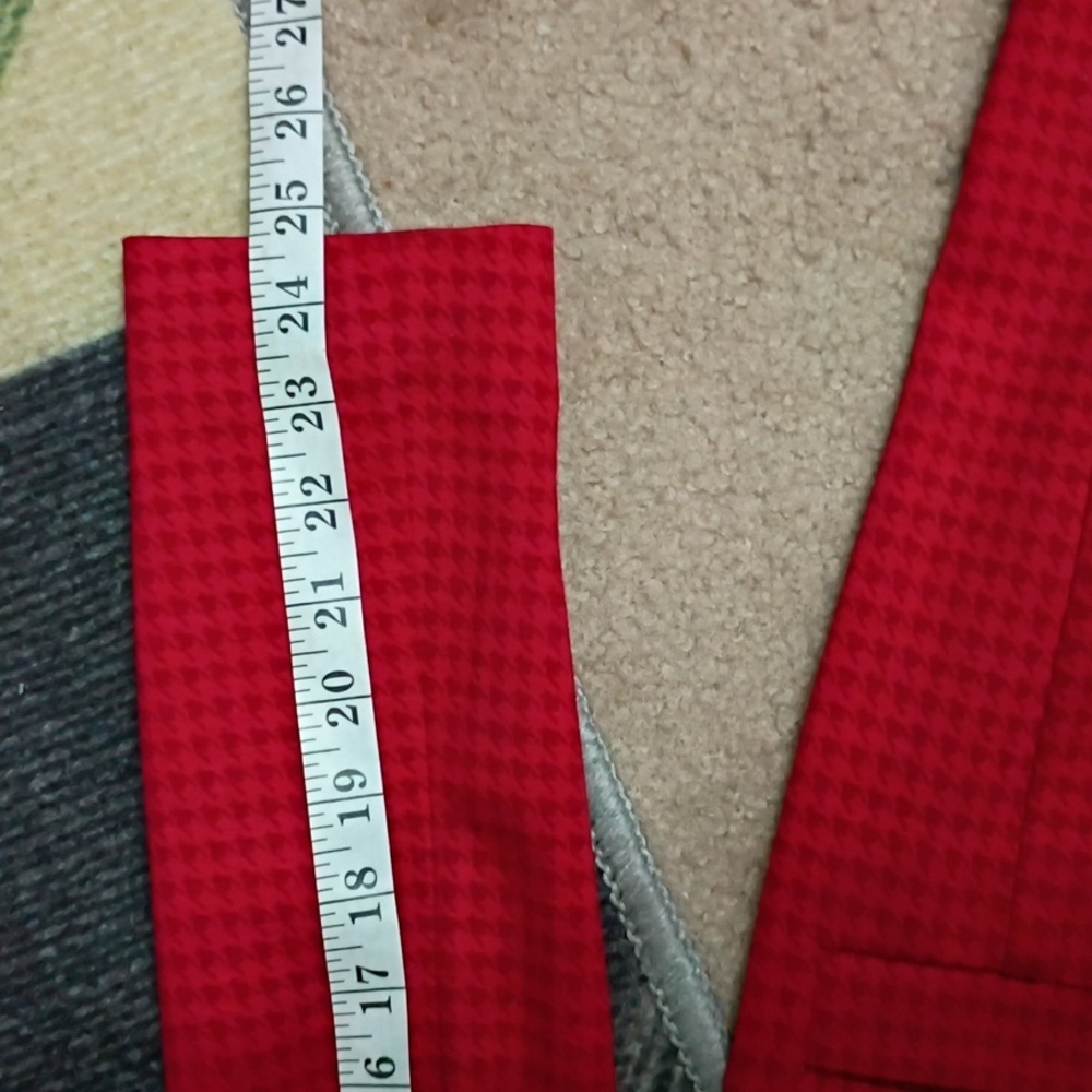 Cabi Red Houndstooth Celebration Women's Red Coat SZ Small - Picture 9 of 11